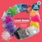 Loom Rubber Bands 4800 pc Refill Kit w 16 Unique Rainbow Colors (300 of Each) & 200 Clips - Works w All Rubber Band Jewelry Loom