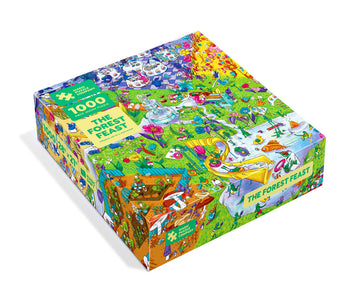 Magic Puzzle Company 1000 Piece Jigsaw Puzzle - The Forest Feast, Paper Material, Model BGZ115818