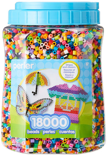 Perler Beads Bulk Assorted Multicolor Fuse Beads for Kids Crafts, Small, 18000 pcs