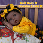 Ekokiz Realistic Baby Doll 22-Inch Real Life Reborn Baby Dolls Soft Cloth Body American African Baby Girl Lifelike Baby Dolls Wi