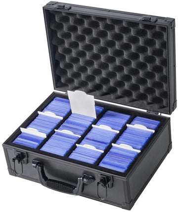 D DACCKIT Toploaders Storage Box - Hard Case for 3" x 4" 35pt Card Holders, Holds 600+ Top Loaders, Durable Plastic