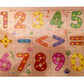 NPRC Wooden Colorful Learning Educational Puzzle Board Tray for Kids, Size 30cm X 22cm (Number and Shapes)