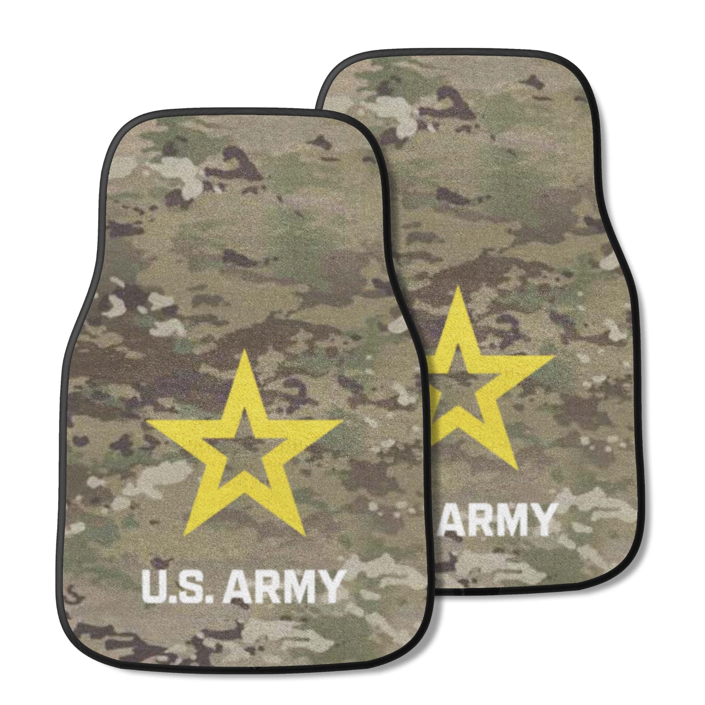 FANMATS 6555 U.S. Army 2-pc Carpet Car Mat Set | Gray | 17x27 | U.S Army Official Logo