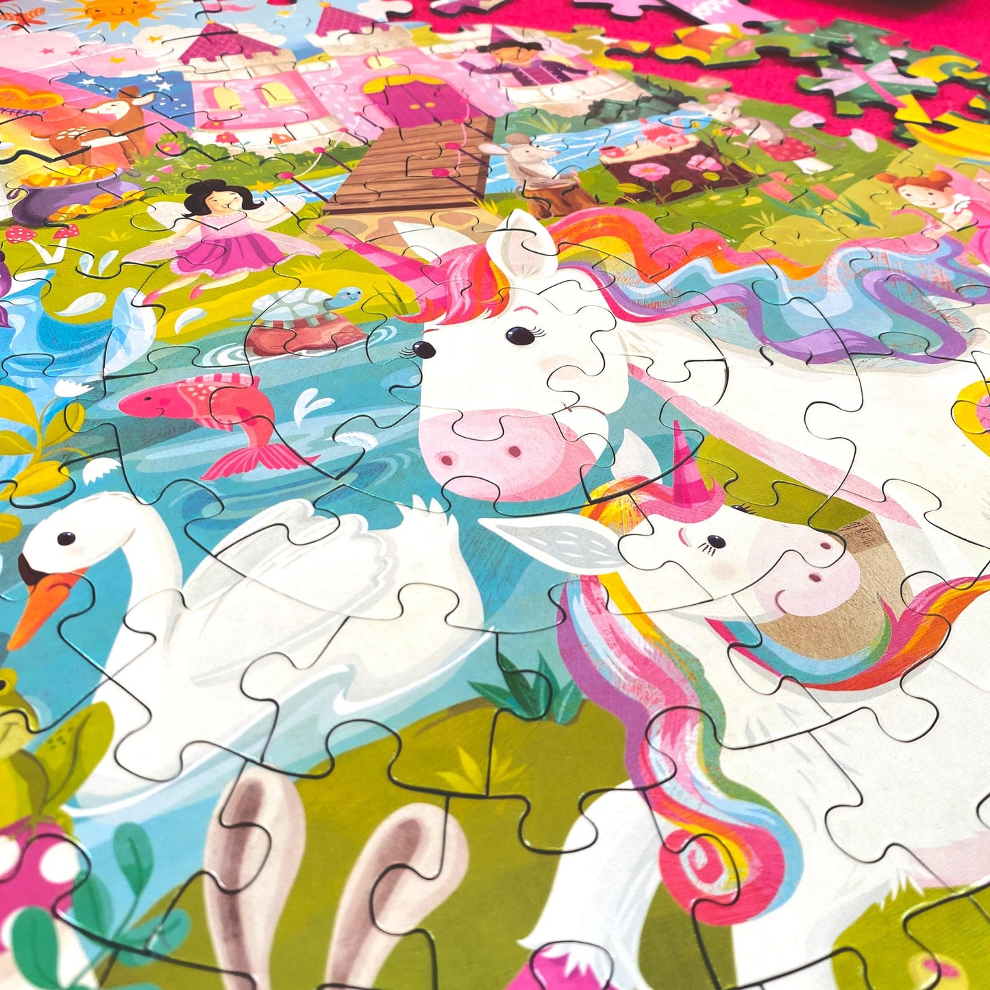 Unicorn Jigsaw Puzzle For Kids Ages 5-8 - 150 Piece Round Unicorn Kids Puzzles - Princess Puzzle With Fairies And Animals Made With 100% Recycled Card By Boppi