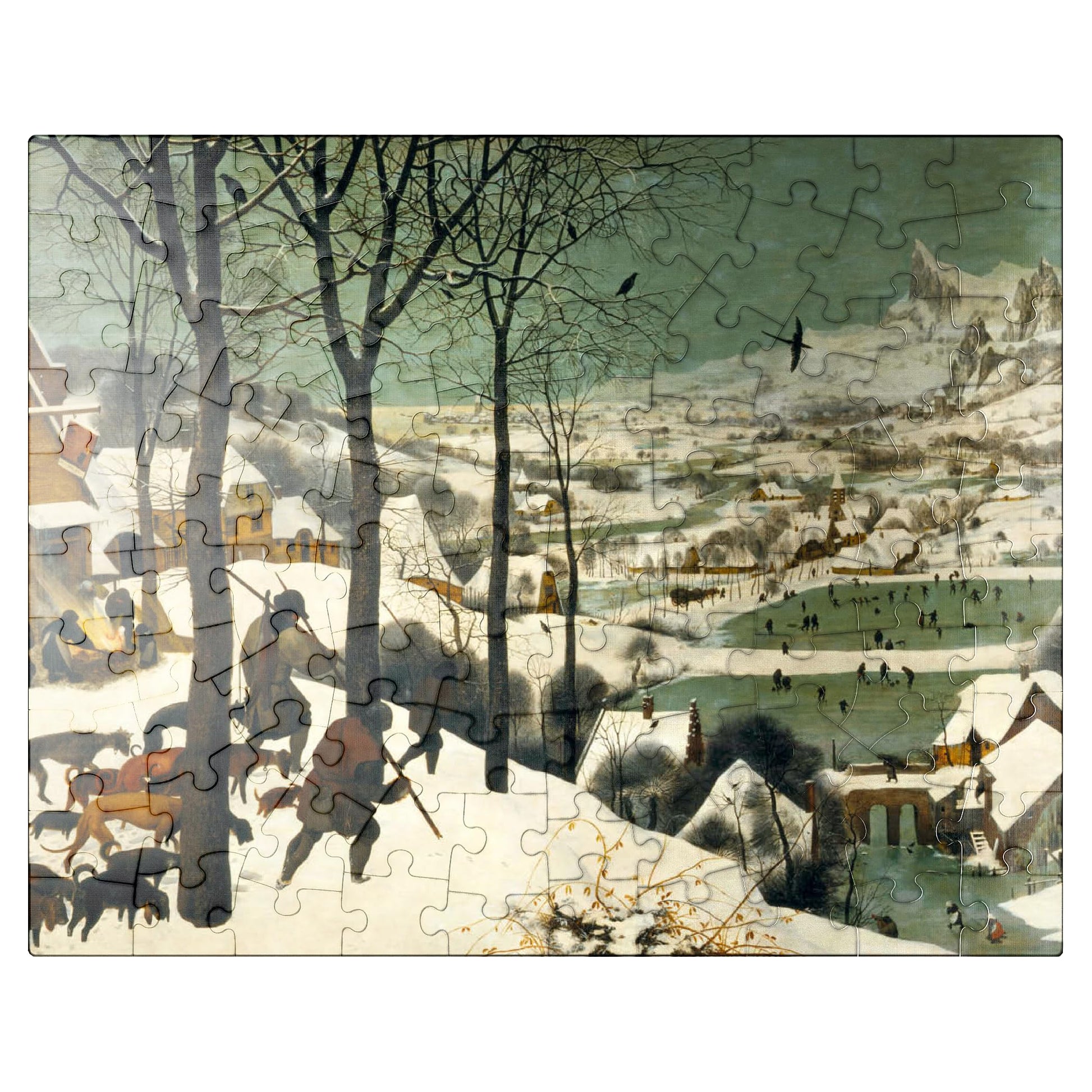 Mypuzzle Hunters In The Snow 1565 By Pieter Bruegel The Elder - Premium 100 Piece Jigsaw Puzzle For Adults