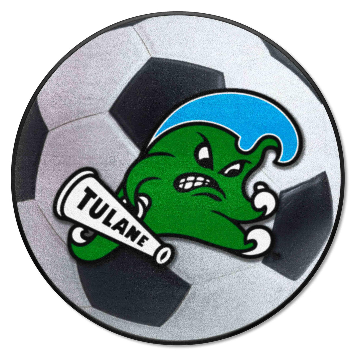 FANMATS 1053 Tulane Green Wave Soccer Ball Rug - 27in. Diameter