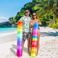 FindUWill Inflatable Swim Pool Noodles  2 Pack Soft Fabric Covered Large Swim Noodles for Floating  Pool Floats mature-themed for Pool  Lake  Beach (Rainbow & Colorful)