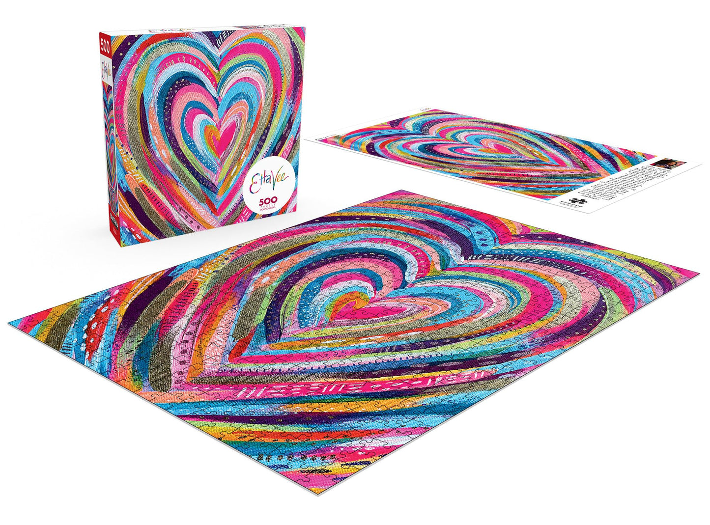 Buffalo Games - Ettavee - Bright Heart - 500 Piece Jigsaw Puzzle For Adults -Challenging Puzzle Perfect For Game Nights - Finished Size Is 21.25 X 15.00
