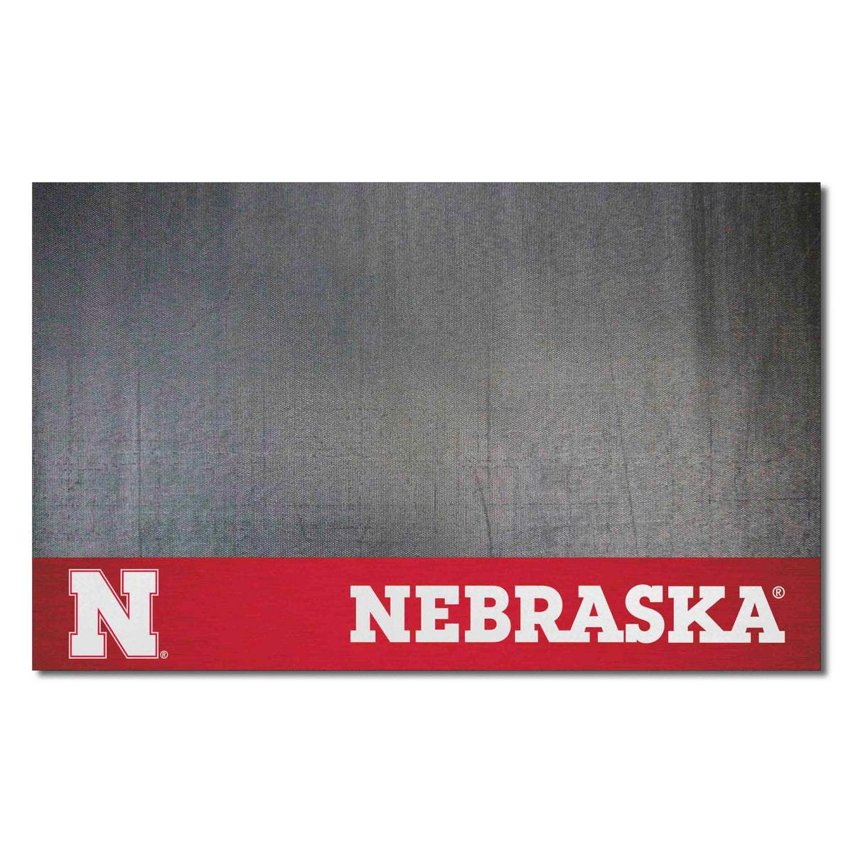 FANMATS - 12128 NCAA University of Nebraska Cornhuskers Vinyl Grill Mat Black 26x42