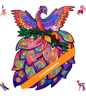 Unidragon Wooden Jigsaw Puzzles - Fairy Bird, 107 Pcs, Small 7.1 X 9.1, Beautiful Gift Package, Unique Shape Best Gift For Adults And Kids