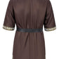 Kids Medieval Costume Boys Viking Tunic Knight Warrior Renaissance Shirts With Belt 6-8 Years Brown