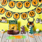Tatuo 16 Pcs Camo Deer Hunting Birthday Party Decorations - Orange Paper Set with Banner & Centerpieces