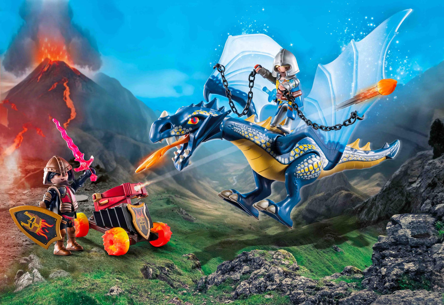 Playmobil Novelmore 71644 Dragon Gold Guarding Includes A Movable Dragon, Two Knights And Accessories For Epic Adventures, Actio