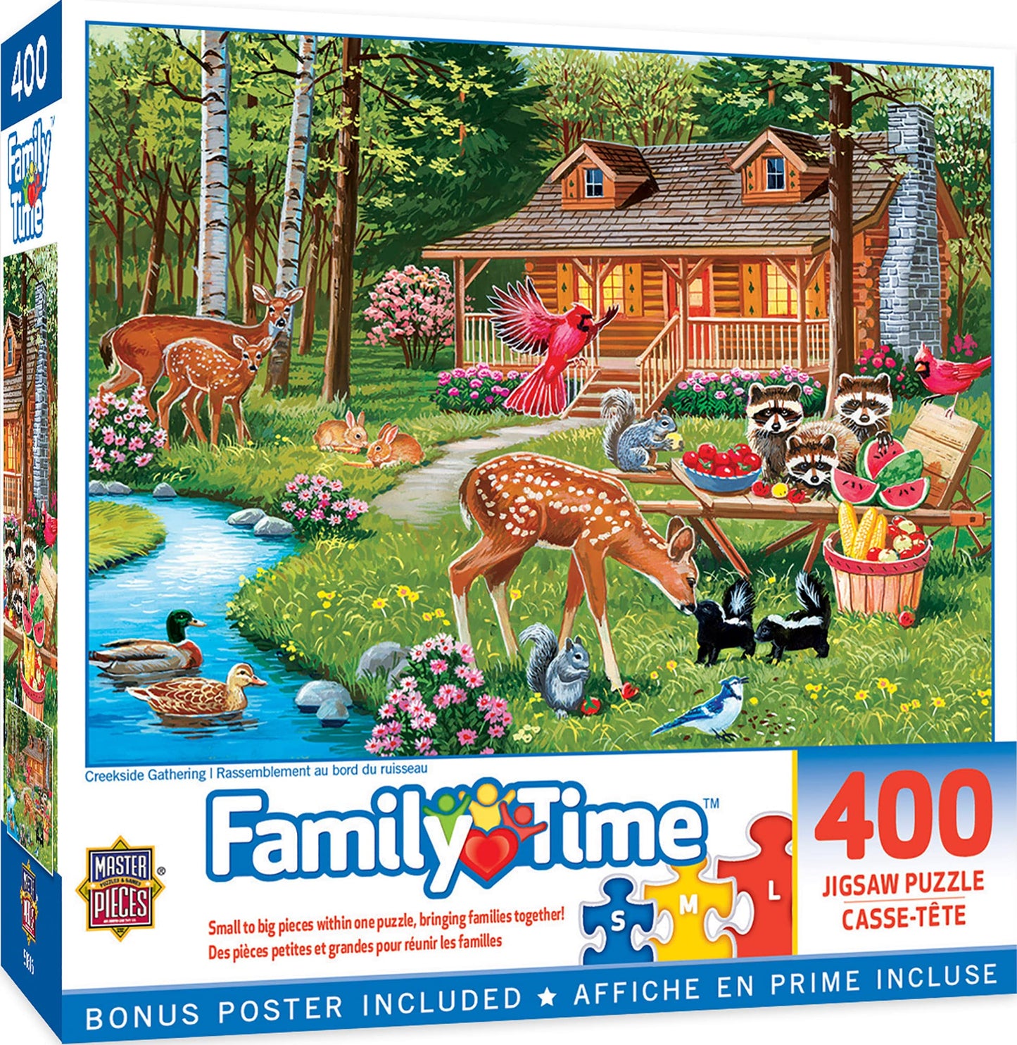 Masterpieces 400 Piece Jigsaw Puzzle For Adults, Family, Or Youth - Creekside Gathering - 18''X24''