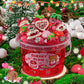 Cherry Red Christmas Slime Kit, Clear Slime Bucket With Slime Clay, 10 Packs Of Add-Ins, Slime Party Favors For Kids, Birthday E