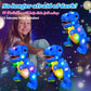 Cuteoy Blue Dinosaur Led Musical Stuffed Animal Light-Up Singing Plush T-Rex Adjustable Volume Lullaby Plushies Birthday Christmas Toy Gifts For Kids Toddler Girls, 12'