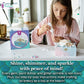 Pinwheel Crafts Mermaid DIY Jewelry Box Kit - 530Pc Craft Set for Girls 6+, 6x4x3 inches, Sparkly Paint, Model PW0012