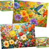 2 Pack Puzzles for mature-themeds 1000 Pieces - 1000 Piece Hard Puzzles for mature-themeds - Thick and Durable Hummingbirds and Flowers Jigsaw Puzzles for Family Fun Birthday Party Favors