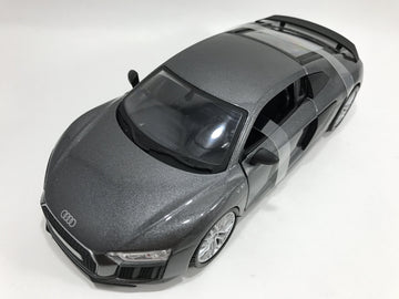 Maisto Audi R8 V10 Plus Model Car - 1:24 Scale - Metallic Grey - FBA_1634 - Metal Construction