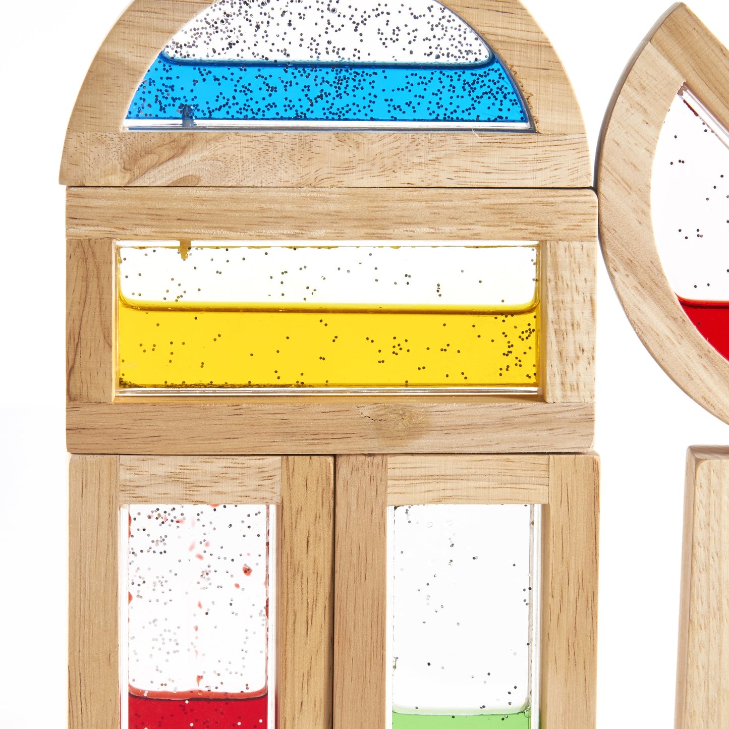 Guidecraft Rainbow Blocks - Shimmering Water: Creative Colorful Learning And Educational, Construction Building Toys Set For Kid