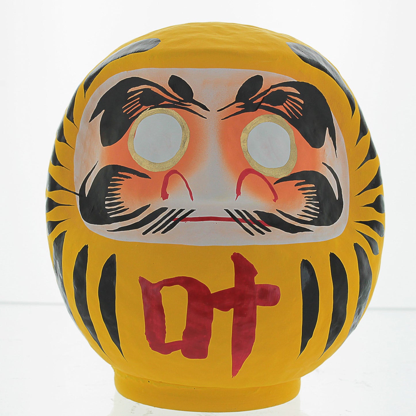 Daimonya Daruma Doll - Made in Japan - Support & Warmth (Yellow, Medium 4.7 inch)