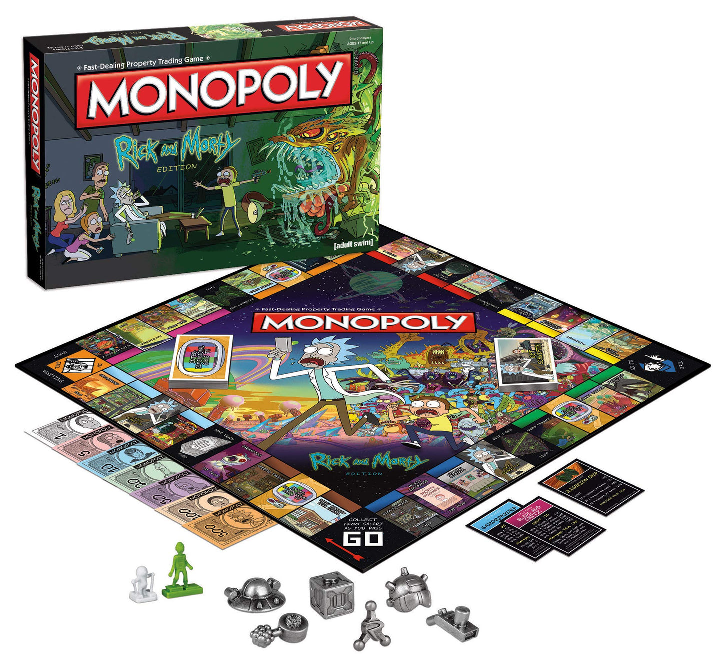 USAOPOLY Monopoly Rick and Morty Board Game | One Size | Multicolor | Model MN085-434 | Officially Licensed Merchandise