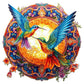 Wooden Puzzles For Adults - Mandala Hummingbird Wooden Puzzle, Unique Wooden Jigsaw Puzzles For Adults, Wood Puzzles Adult, Perf