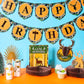 Tatuo 16 Pcs Camo Deer Hunting Birthday Party Decorations - Orange Paper Set with Banner & Centerpieces