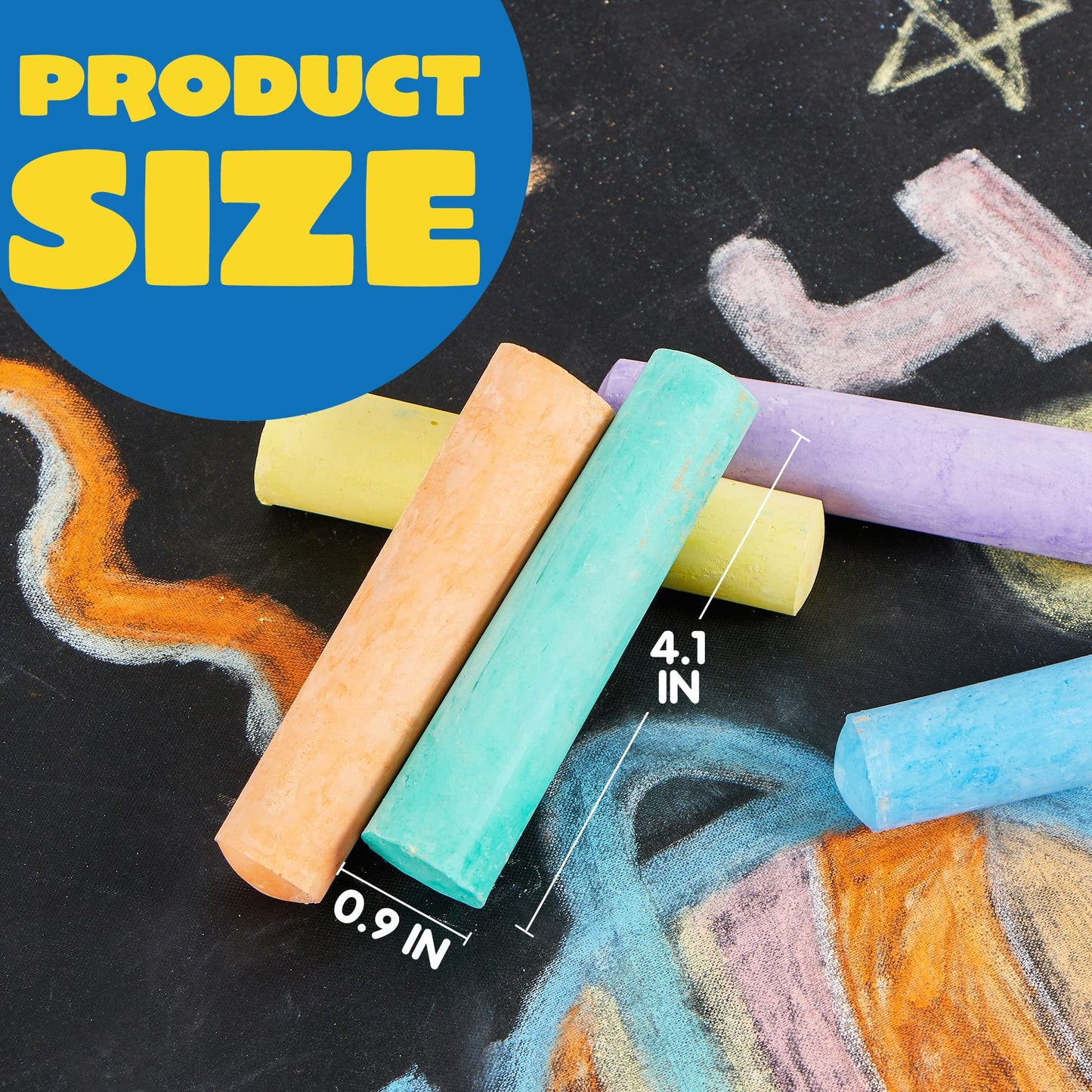 160 Pcs Washable Sidewalk Chalks Set Non-Toxic Jumbo Chalk For Outdoor Art Play, Painting On Chalkboard, Blackboard And Playground