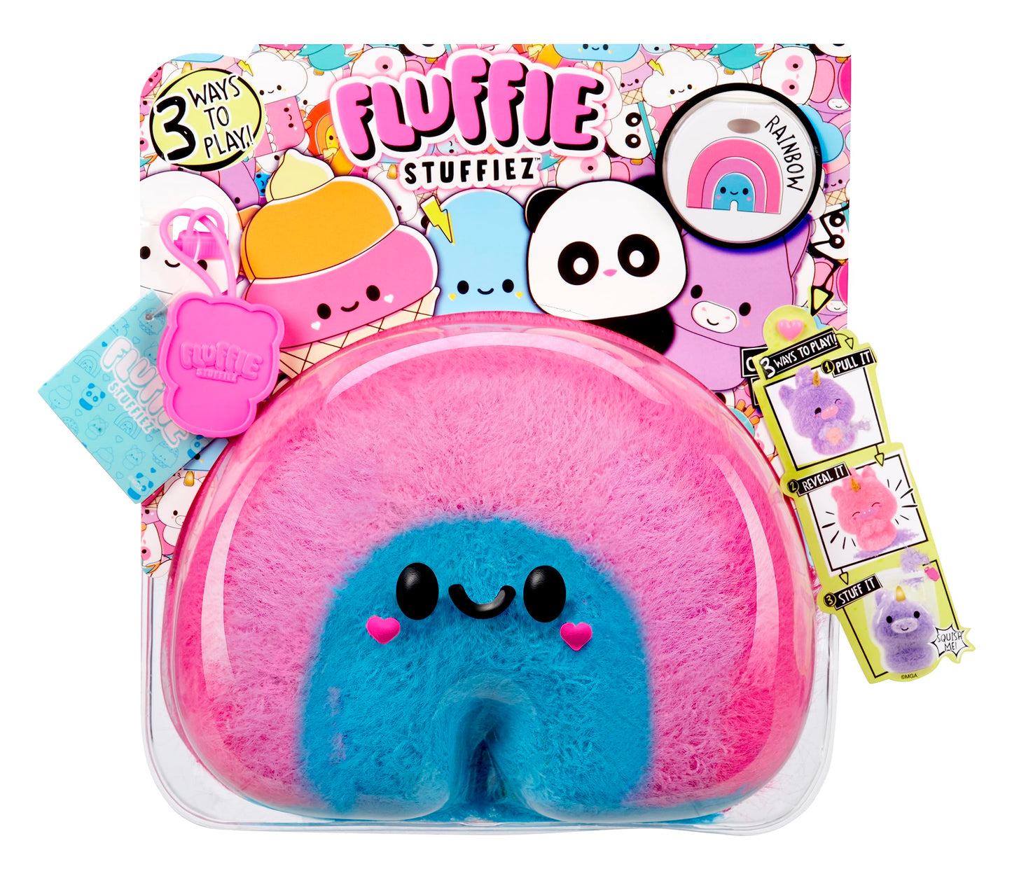 Fluffie Stuffiez Rainbow Small Collectible Plush - Ultra Soft Fidget Toy, Multicolor, Model 594161EUC, Surprise Reveal Unboxing