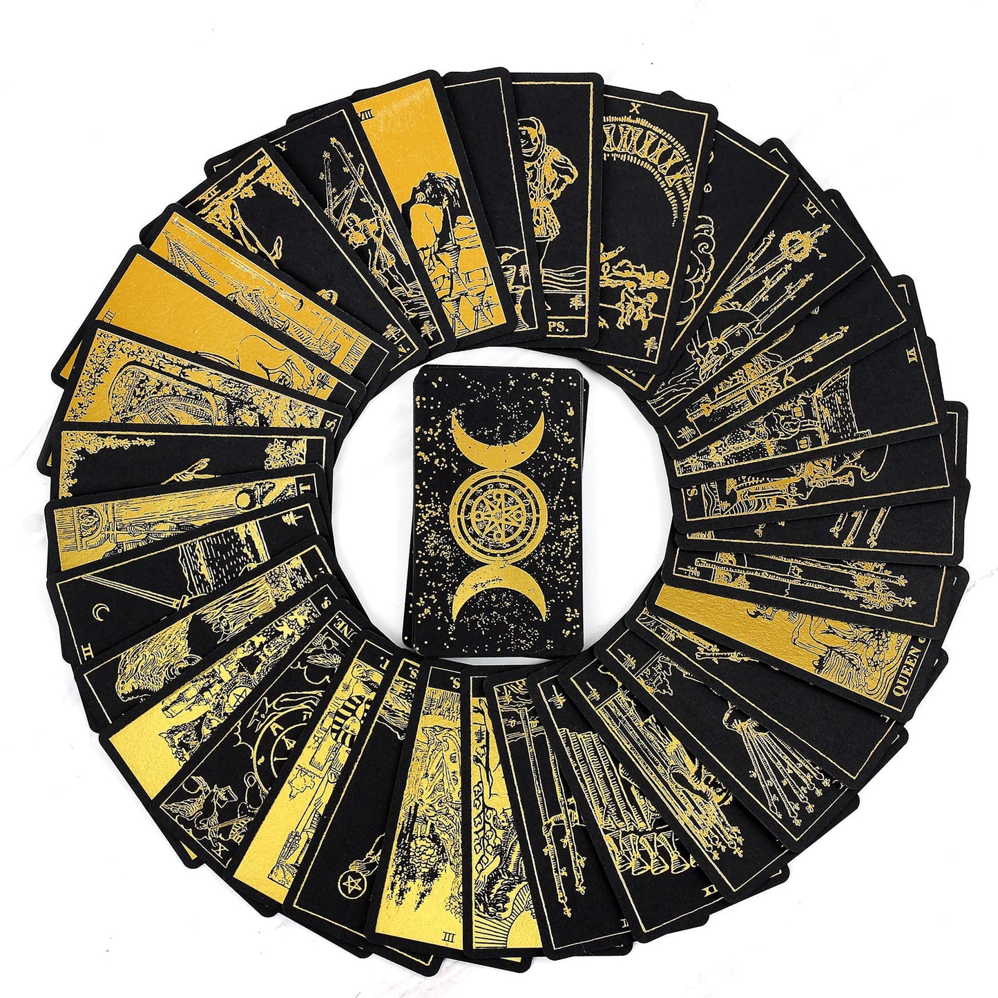 Prophet Silver Foil Tarot Cards Deck,78 Original Tarot Cards Fortune Telling Game with Guide Book for Beginners,Tarot Cards Stan