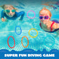 Joyin Dive Circles Pool Toys, 8 Pcs Colorful Pool Rings For Kids, Underwater Training Swimming Diving Toy For Kids Gifts Summer Swim Water Fun Games