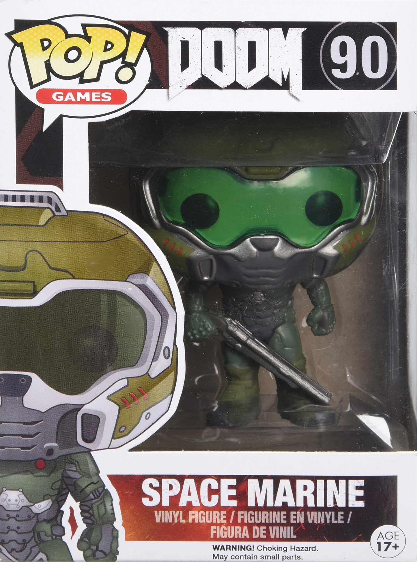Funko POP Games Doom Space Marine Action Figure - 3.75" Vinyl, Gray/Silver, Model 7939
