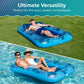Aqua Inflatable Tanning Pool Lounger - Extra Large (80 X 56 In) - Premium Pool Float With Cupholders And Removeable Pillow For R