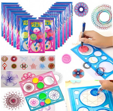 Sillyme 30Pcs Designer Ruler Return Gifts Birthday Party For Kids - Spinograph Art Stationery - Best Return Gift For Kids Birthd