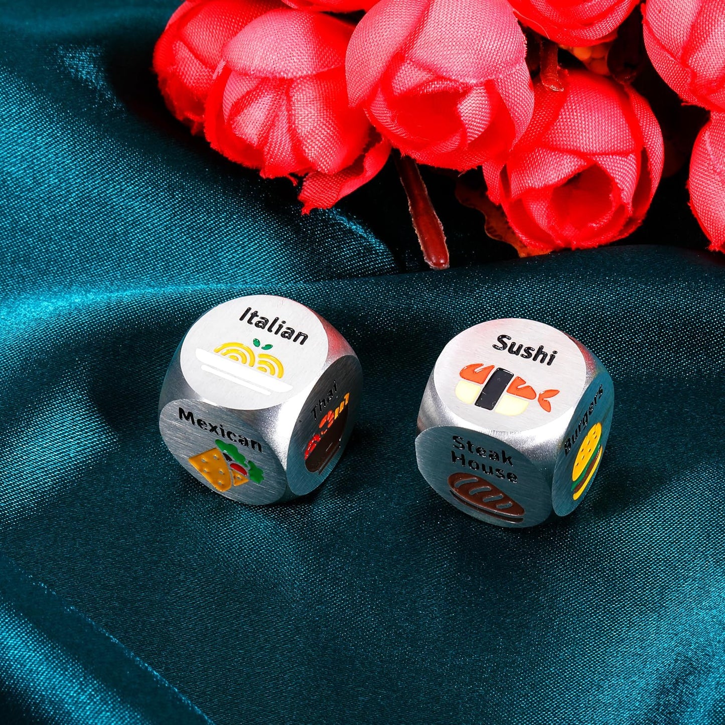 Anniversary Valentines Day Gifts for Him Her Dating Food Decision Dice Date Night Gifts for Boyfriend Girlfriend Couples 1 Year