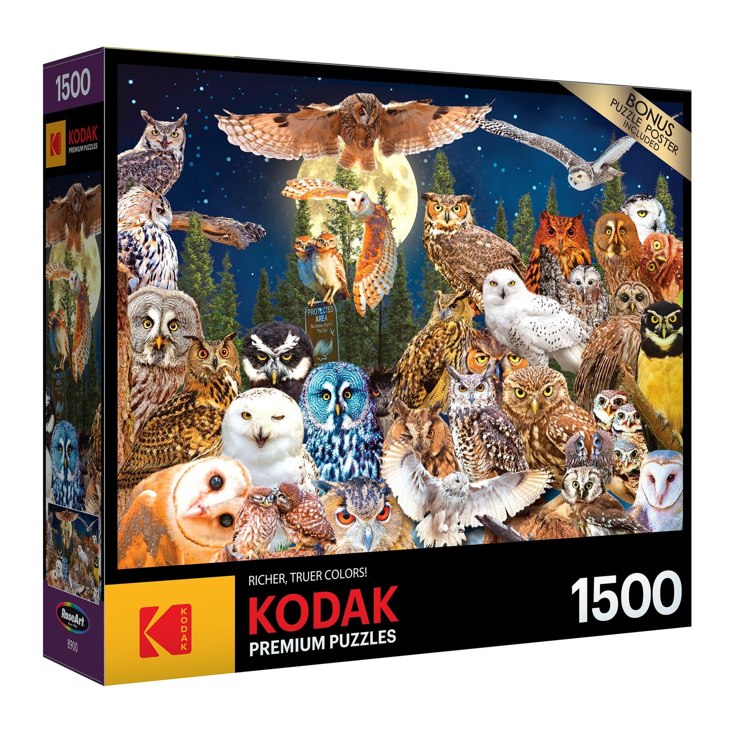 Roseart - Kodak Premium - Night Owls - 1500 Piece Jigsaw Puzzle For Adults
