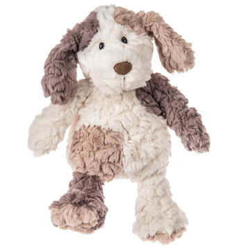 Mary Meyer Putty Stuffed Animal, 12-Inch Cooper Pup, Soft Fabric Toy, White/Taupe/Tan, Small Size