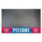 FANMATS 14203 Detroit Pistons Vinyl Grill Mat - 26in. x 42in. - Deck Patio Protective Mat | Oil, flame, and UV resistant