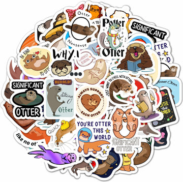 100Pcs Sea And River Otter Stickers For Laptop And Water Bottle - Otter Gifts, Otter, Otter Keychain, Otter Plush, Cute Otter St