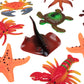 Ocean Life Sea & Animal Toy Action Figure Set - 30Pc Bucket Of Large Marine Animals Includes Turtles, Crabs, Starfishes, Fish, Sharks, Seahorses, Dolphins & More - Great Bathtub, Beach, Sandbox Toys