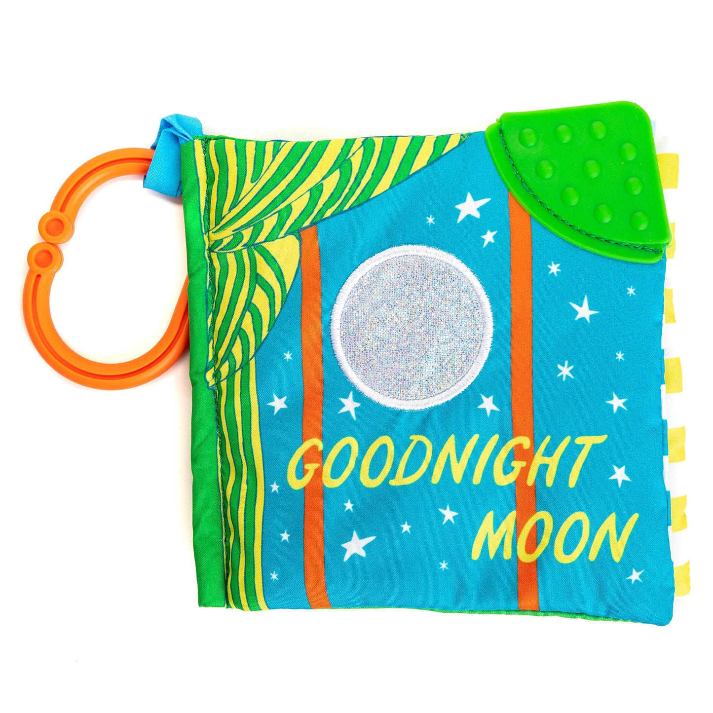 KIDS PREFERRED Goodnight Moon Soft Book, 5" Cotton, Multicolor, On-The-Go Clip, Model 33402