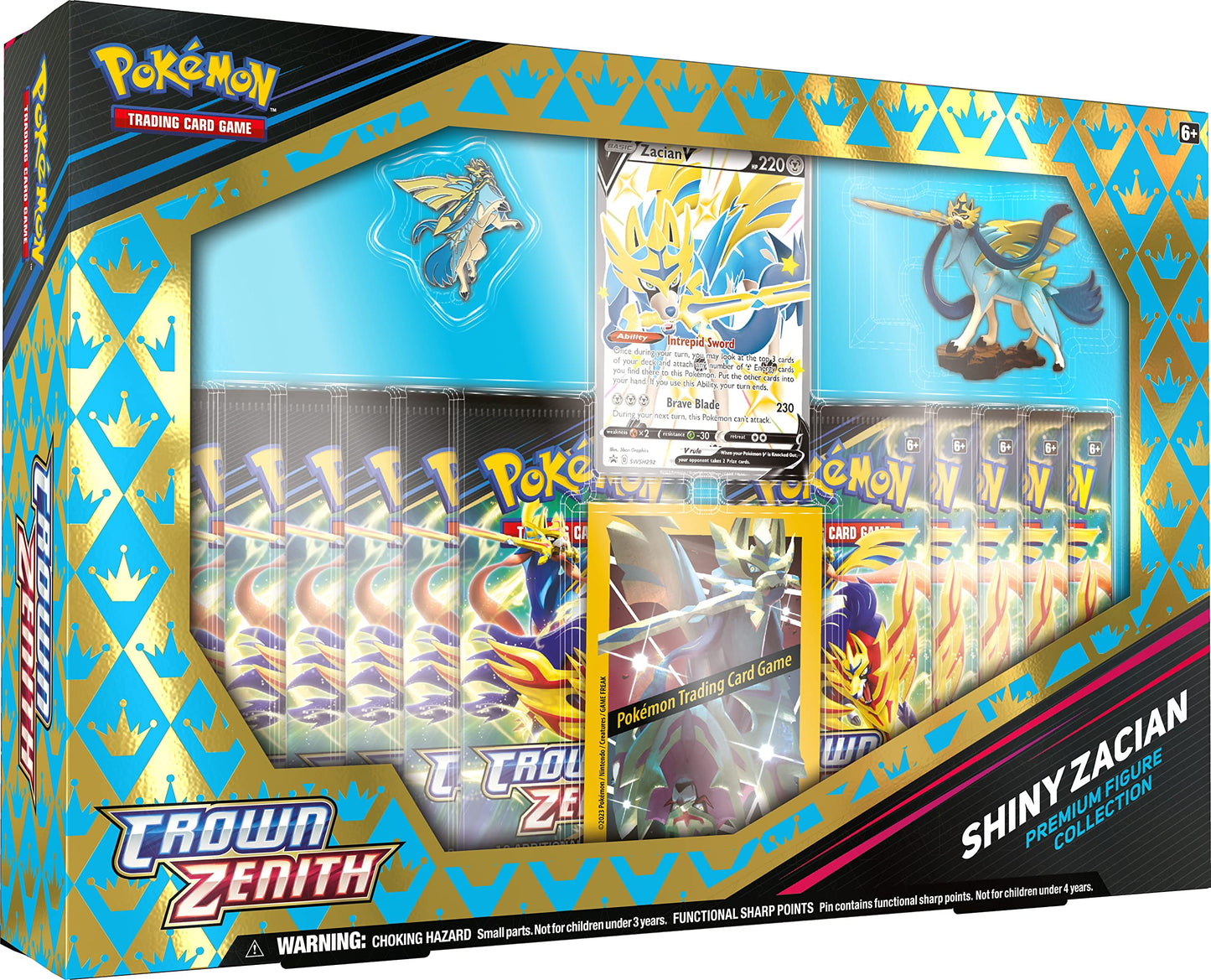 Pokemon Crown Zenith Shiny Zacian enhanced Figure Collection