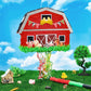 WERNNSAI Red Farm Animal Piata - Farm Baby Shower Decorations Animal Pinata Party Game for Kids Birthday Celebrations Milk Farm
