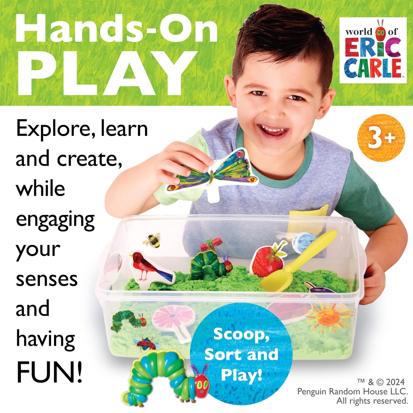 Creativity for Kids Sensory Bin - The Very Hungry Caterpillar, Toddler Toy, Medium, Plastic, White, Ages 3-4+