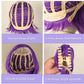 SFYANGXI Long Purple Cosplay Wig with Braid Ponytails - Halloween Cosplay Wigs for Women Costume Party