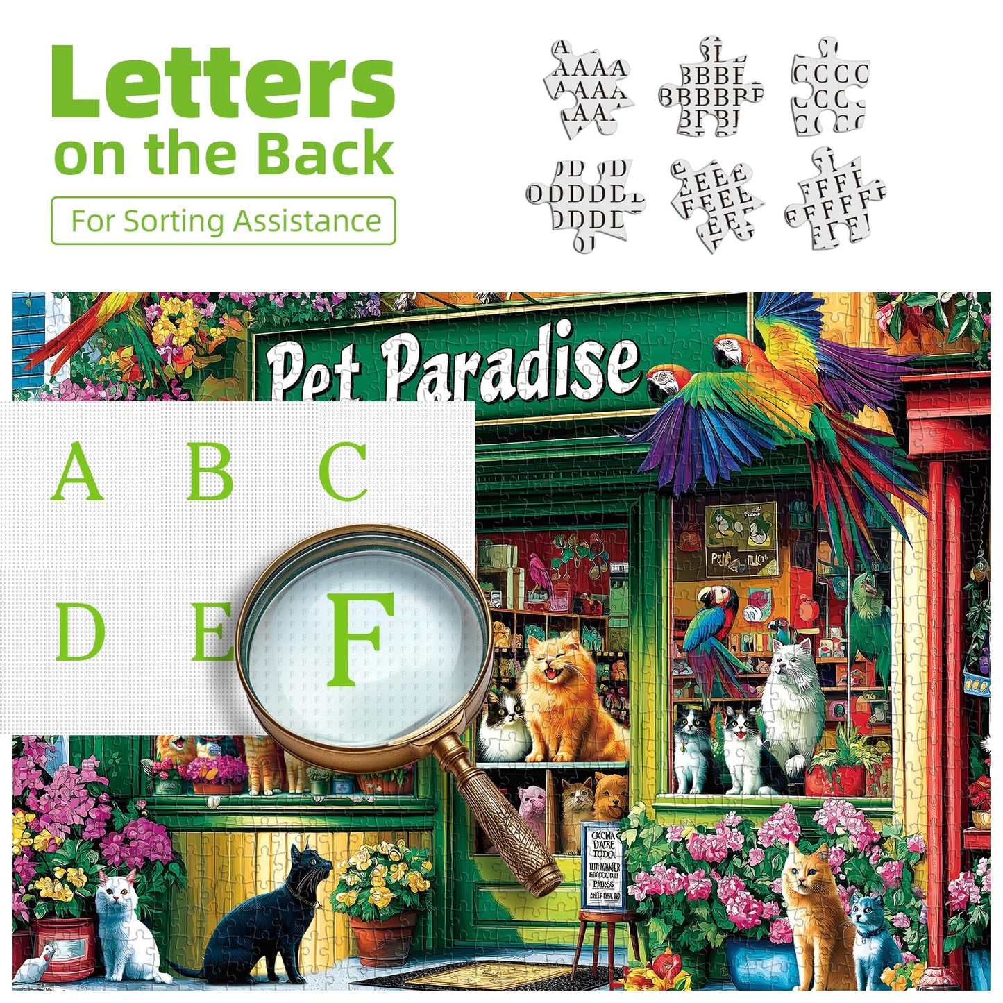 MINIWAN Pet Shop Puzzle 500 Piece Puzzles for Adults, Challenging Puzzles for Adults, Ideal for Relaxation and Family Fun Jigsaw