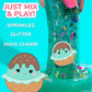 Original Squishmallows Glitter Slime, Mini Squishmallows Maya The Ice Cream Charm, Chocolate Scented Slime, 3 Fun Slime Add-Ins, Pre-Made Slime For Kids, Great 6 Year Old Toys, Sludge Toy
