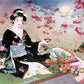 Funnybox Black Kimono Beauty Paintings By Haruyo Morita- Wooden Jigsaw Puzzles 1000 Piece For Teens And Family