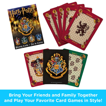Aquarius Harry Potter Playing Cards - House Crests Themed Deck Of Cards For Your Favorite Card Games - Officially Licensed Harry